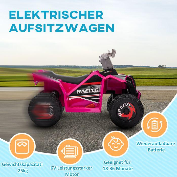 Immagine prodotto Swisshandel24 Quad elettrico per bambini, quad elettrico, funzione avanti e indietro, 6V, 1,5-3 anni, 2,5 km/h (6 V)