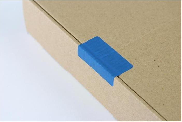 Actual product image Transpak Security labels dimensions 50x32mm blue blue