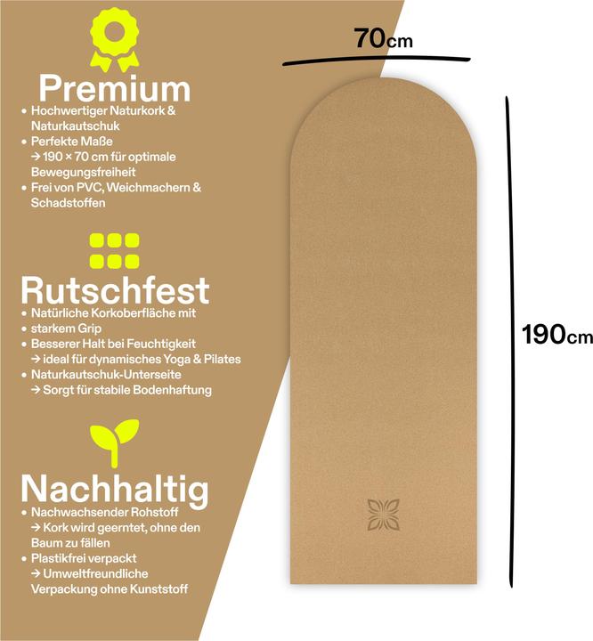 Immagine prodotto Omnana Tappetino yoga CORKY (4 mm)