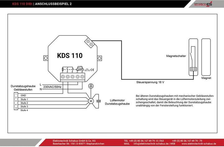 Actual product image Schabus Cable exhaust control KDS110 1