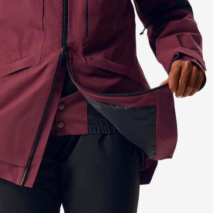 Actual product image Wedze Women's ski jacket versatile and warm - FR100 bordeaux red/black (XL)
