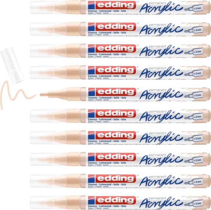 Immagine prodotto Edding Marcatore acrilico 5300 Fine (Beige caldo, 2 mm, 1 x)