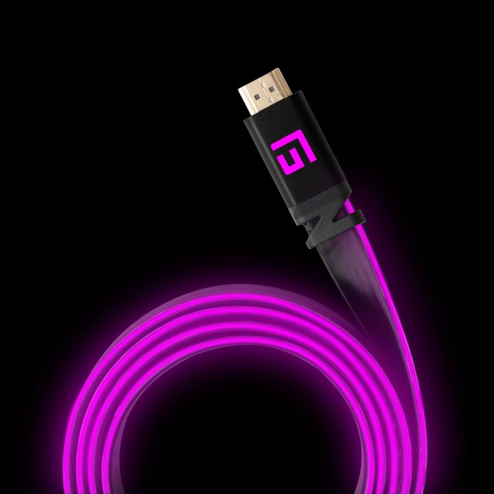 Actual product image Floating Grip HDMI Cable High Speed 8K/60Hz LED 1.5m pink (1.50 m, HDMI)