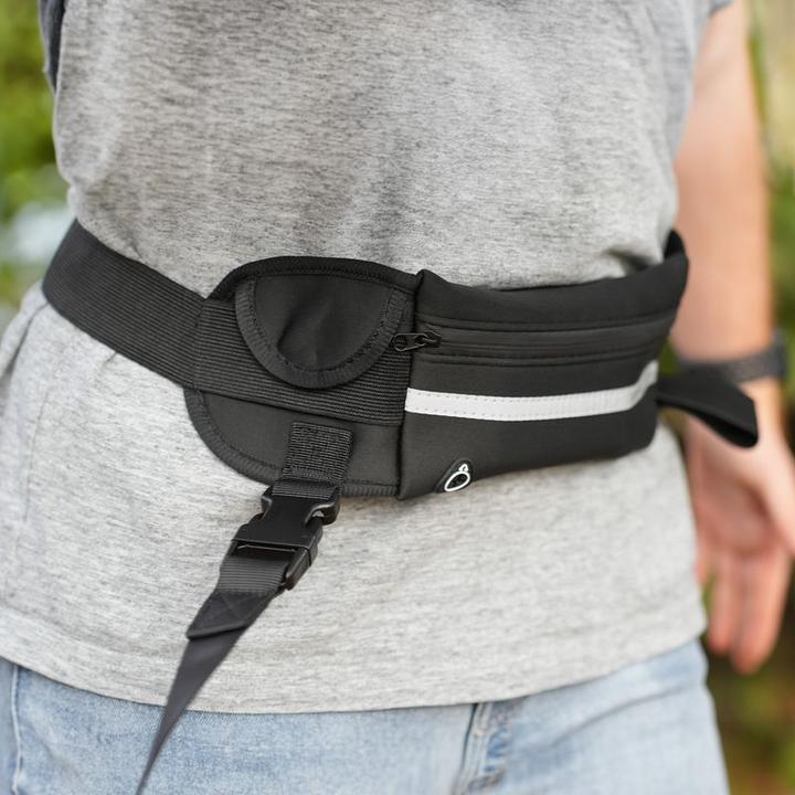 Image du produit Hermex Laisse Jogging Ceinture abdominale Ceinture pour chien Flexible Élastique Bungee (128, Chien, Jogging)