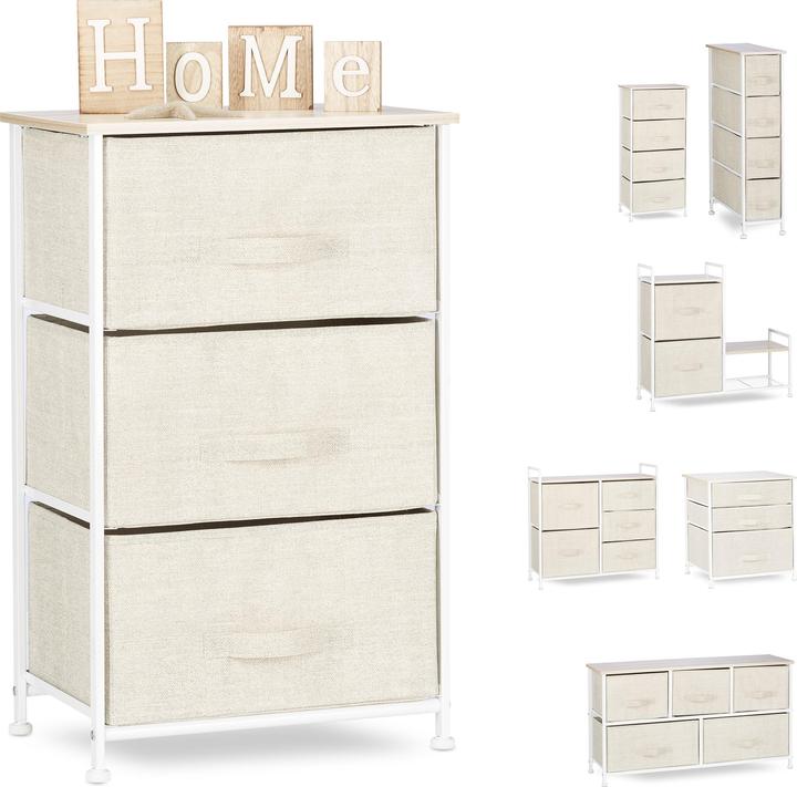 Immagine prodotto Relaxdays Cassettiera in diverse varianti (84 x 29 x 76 cm)