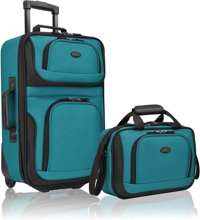 Immagine prodotto U.S. Traveler Set di bagagli a mano espandibili in tessuto robusto Rio (Bagaglio a mano (fino a 50 litri))