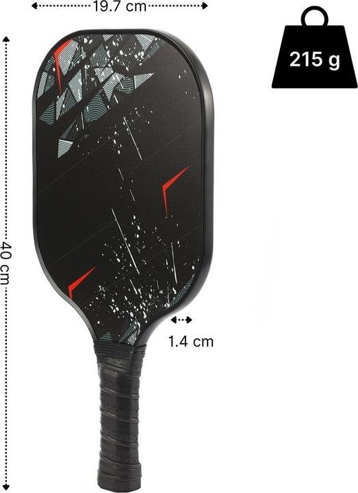 Image du produit Hermex Set de 3 raquettes de pickleball Raquettes de padel avec balles