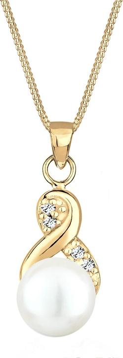 Actual product image Elli Infinity, Pearl, Pearl Necklace (Freshwater cultured pearls, Glass crystal, 925 sterling silver, 45 cm)