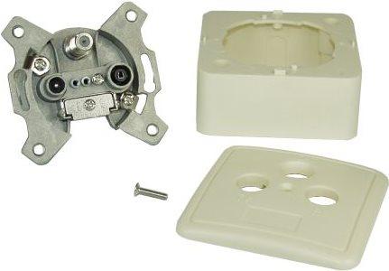 Produktbild InLine 69983 SAT + TV + Radio Telefon-/Antennen-/Steckdose (Antennendose)