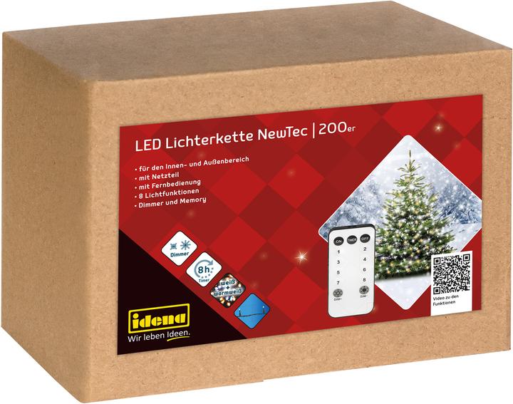 Actual product image Idena Light chain NewTec 200 LED warm white and white (27.90 m)