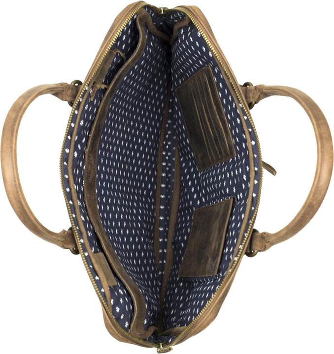Immagine prodotto Buckle & Seam Borsa per laptop in pelle Cali Brown / Dot