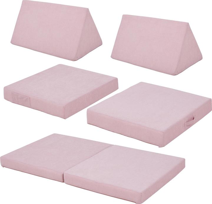 En.Casa Spielsofa Norhulta 5-tlg. 120x66x46 cm Cord Rosa (Children sofa)