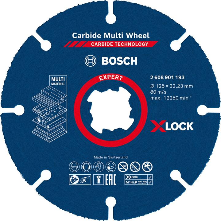 Immagine prodotto Bosch Professional Zubehör Expert Carbide Multi Wheel X-LOCK, 125 mm, 22,23 mm