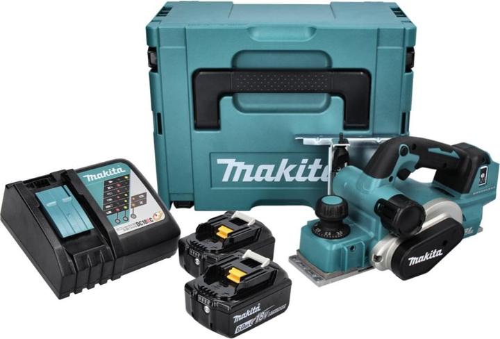 Produktbild Makita DKP 181 RGJ Akku Hobel Falzhobel 82 mm 18 V Brushless + 2x Akku 6,0 Ah + Ladegerät + Makpac