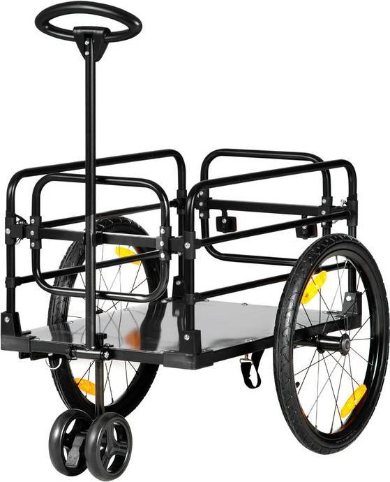 Actual product image Swisshandel24 Goods trailer handcart 130x64x103cm steel black+yellow
