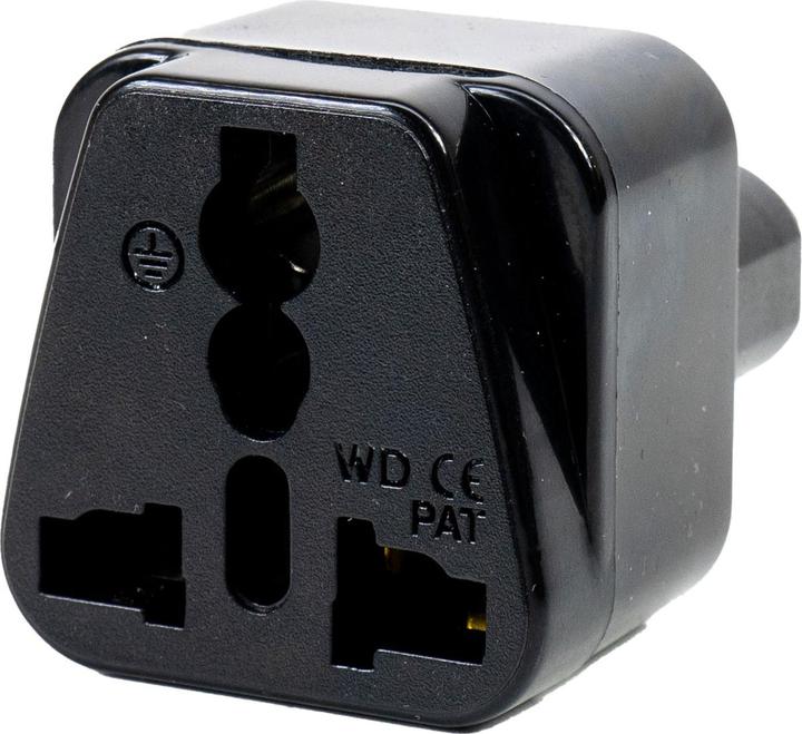 PNI Stopcontactadapter UK-Europa, 220 V, zwart