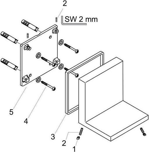 Actual product image hansgrohe Shelf SHOWERCOLLECTION AXOR STARCK concealed shelf 12x12 chrome