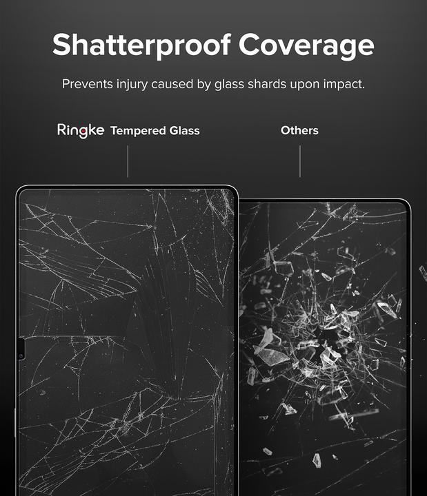 Actual product image Ringke Galaxy Tab S8+ / S7+ / S7 FE Screen Protector Invisible Defender Tempered Glass Transparent (1 Piece, S8 Plus)
