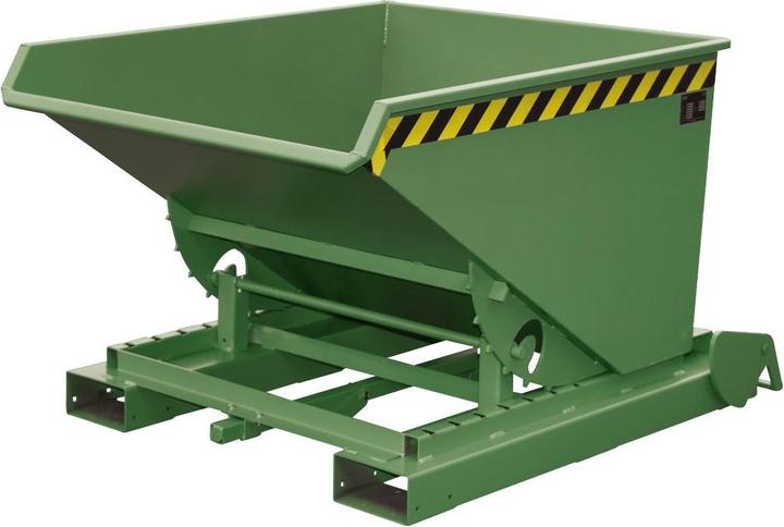 Produktbild eurokraft pro Kippbehälter automatisch, Volumen 0,6 m³, grün RAL 6011 (600 l)