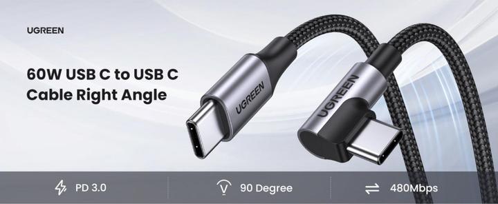 Actual product image Ugreen USB C — USB C (1 m, USB 2.0)