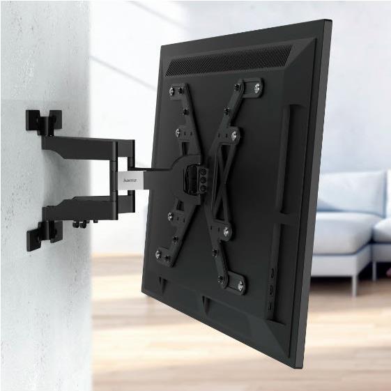 Actual product image Hama TV wall mount, swivelling, tilting, extra flat, 229 cm (90") up to 40 kg (Wall, 90", 40 kg)