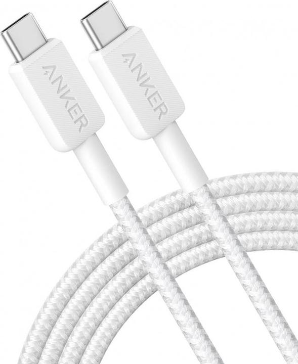Immagine prodotto Anker CAVO 322 USB-C A USB-C 0,9M 60W BLANCO (0.90 m, USB 3.2 Gen 1, 60 W)