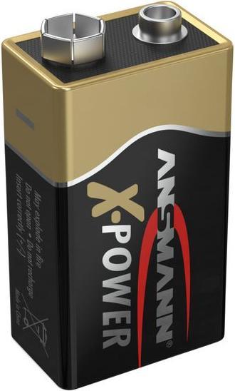 Image du produit Ansmann Pile bloc E 6LR61 1 x-Pow. Tension de 9 V - Pile - Bloc 9V (1 pcs, 9V Block, 550 mAh)