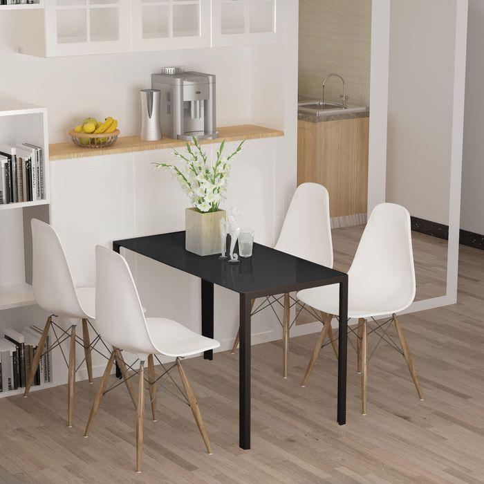 Produktbild Swisshandel24 Esstisch Küchentisch grosser Tisch, modernes Design, 120cmx60cmx75cm, Schwarz (120 x 60 x 75 cm)