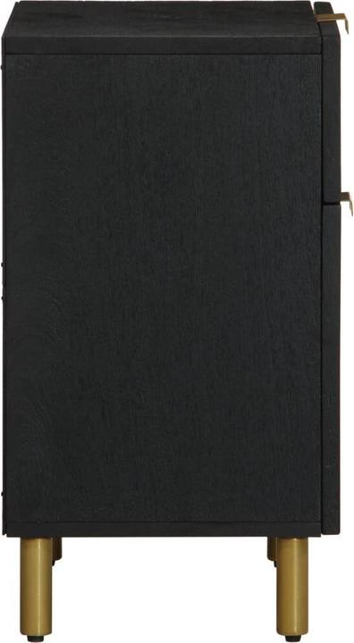 Actual product image VidaXL Bedside table Bedside cabinet Bedside chest of drawers Bedside console Black wood-based material (50 x 33 x 60 cm)