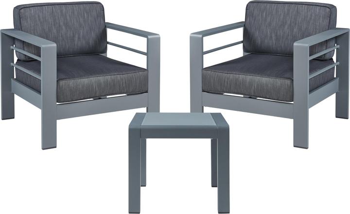 Produktbild Casa.Pro Outdoor-Sesselset mit Tisch Avise 3-tlg. Aluminium