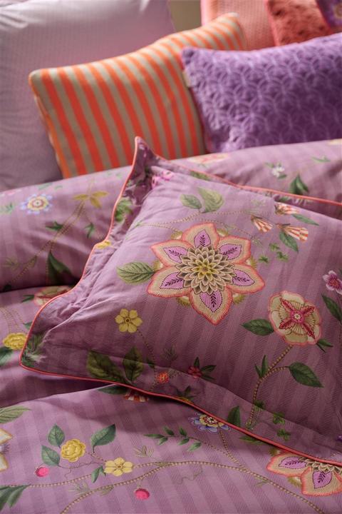 Actual product image PIP Studio Flores Bailando bed linen purple 135x200cm (1 set) (Duvet cover, 135x200 cm)