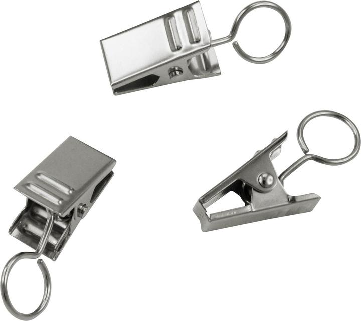 Image du produit Meyco Clip métallique avec oeillet, argenté, 15 pièces (15 x)