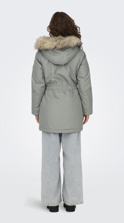 Produktbild Only Kapuze mit abnehmbarem Kunstfell-Rand Gerippte Ärmelbündchen Parka Langer Parka (XS)