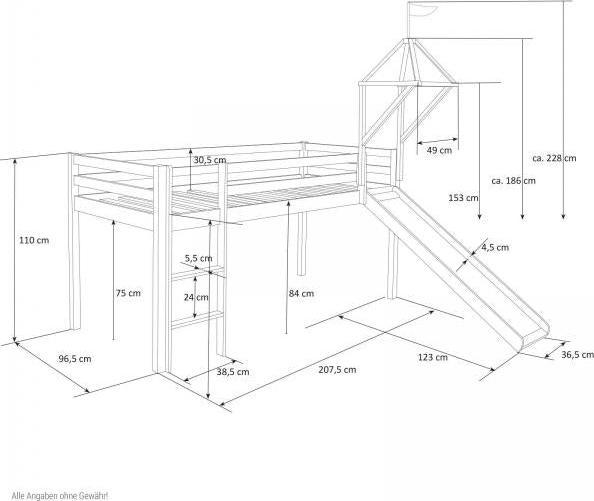 Produktbild Homestyle4u Piraten (90 x 200 cm)