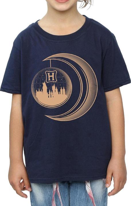 Actual product image Girls Hogwarts Moon Cotton T-Shirt (140, 146)