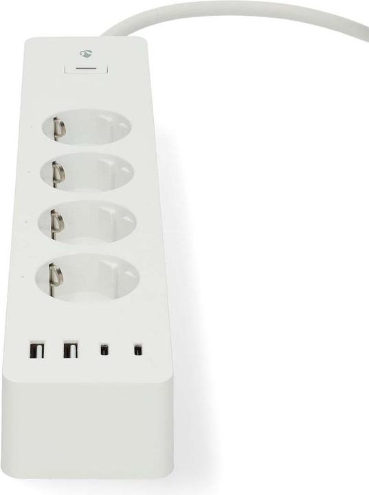 Actual product image Nedis SmartLife Power Strip Wi-Fi | Hybrid (CEE 7/7) / USB A / USB-C™ | 16 A | 3680 W | 2.00 m | 0 -