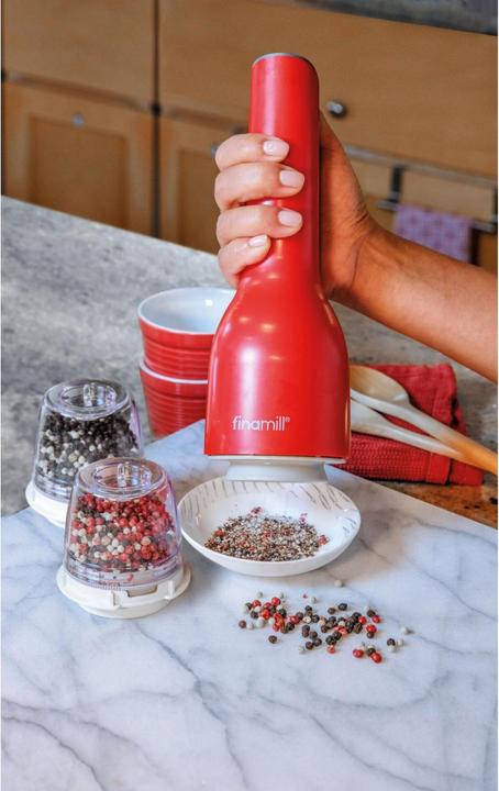Produktbild FinaMill One sangria mit zwei FinaPod Pro Plus Batteriebetrieben (Salz)