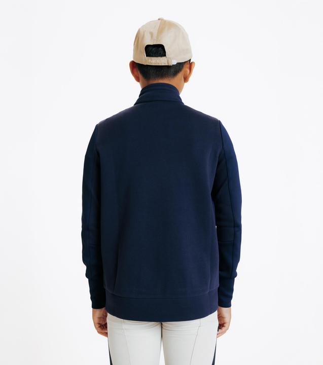 Image du produit Fouganza Sweat zippé équitation enfant 500 Marine (6, 7, 8)