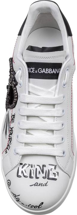 Image du produit Dolce & Gabbana portofino leather sneakers with embroidery and patches (41)