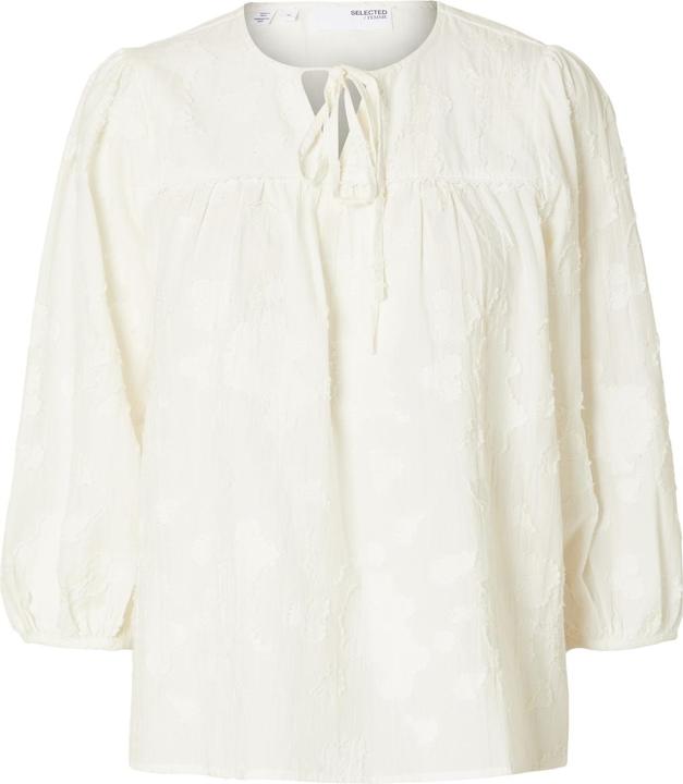Selected Femme Texturierte Bluse mit 3/4 Ärmeln