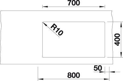 Image du produit Blanco Subline 700-U Level (Evier sous plan, 46 cm, 73 cm)