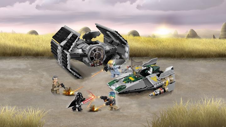 Actual product image LEGO Star Wars Vader's TIE Advanced vs. A-Wing Starfigh (75150, LEGO Star Wars)