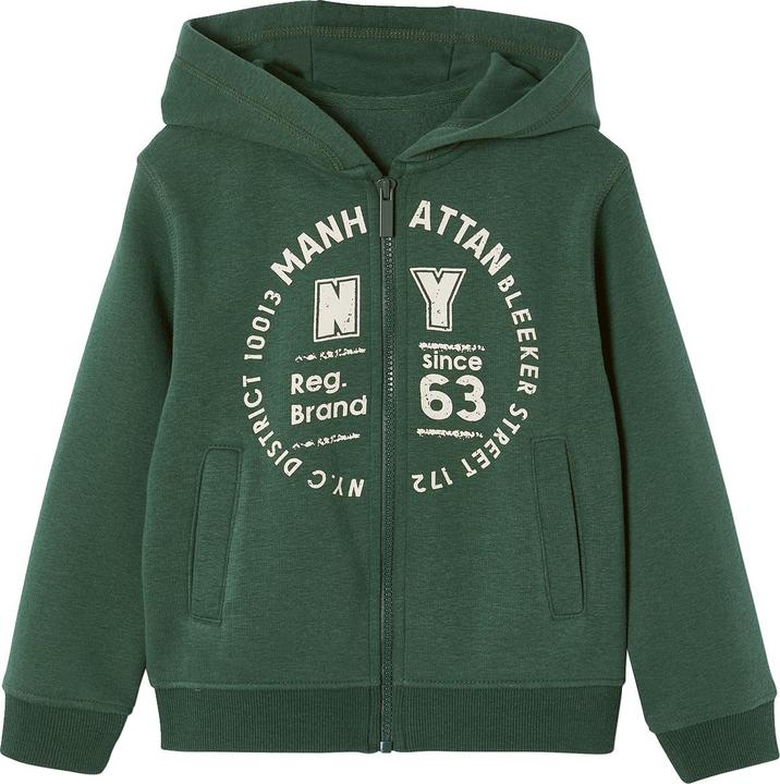 Actual product image Vertbaudet Boys' sports hooded sweat jacket with zip BASIC (98)