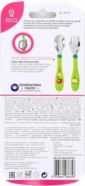 Actual product image Chicco First stainless steel cutlery set