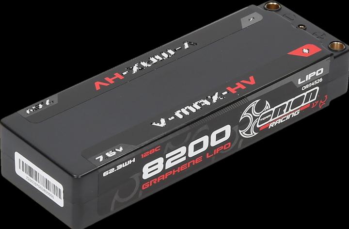 Image du produit Team Orion V-Max-HV Graphene Tech 8200 7.6V 2S 128C (7.60 V, 8200 mAh)
