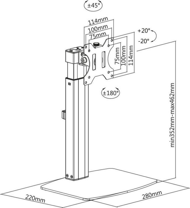 Produktbild Xantron ECO-DS100 (Tisch, 32")