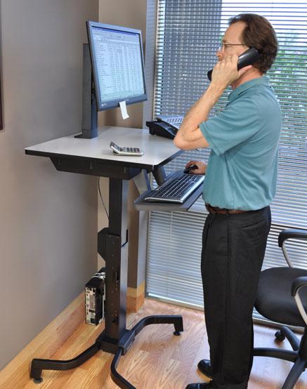 Actual product image Ergotron WorkFitT + PD single LD monitor Kit, 24 inch, 2 VESA + (Table, 27.01")