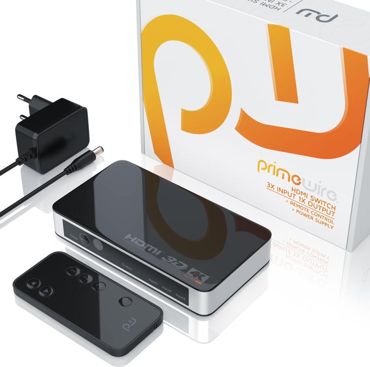 Image du produit Primewire Commutateur 3 ports HDMI 2.0