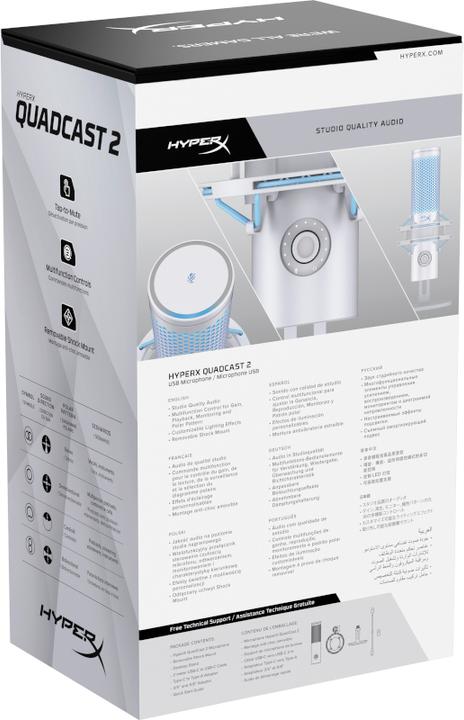 Actual product image HP HyperX QuadCast 2 - USB Microphone (Grey)