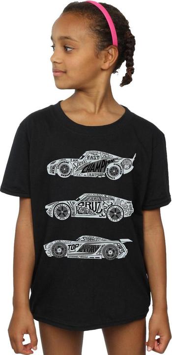 Immagine prodotto Disney Cars Text Racers Maglietta Ragazze (140, 146)